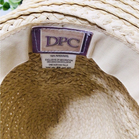 DPC straw vacation hat vintage tan black main image 6